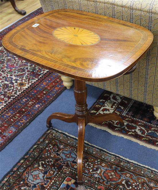 A late Georgian inlaid tripod table